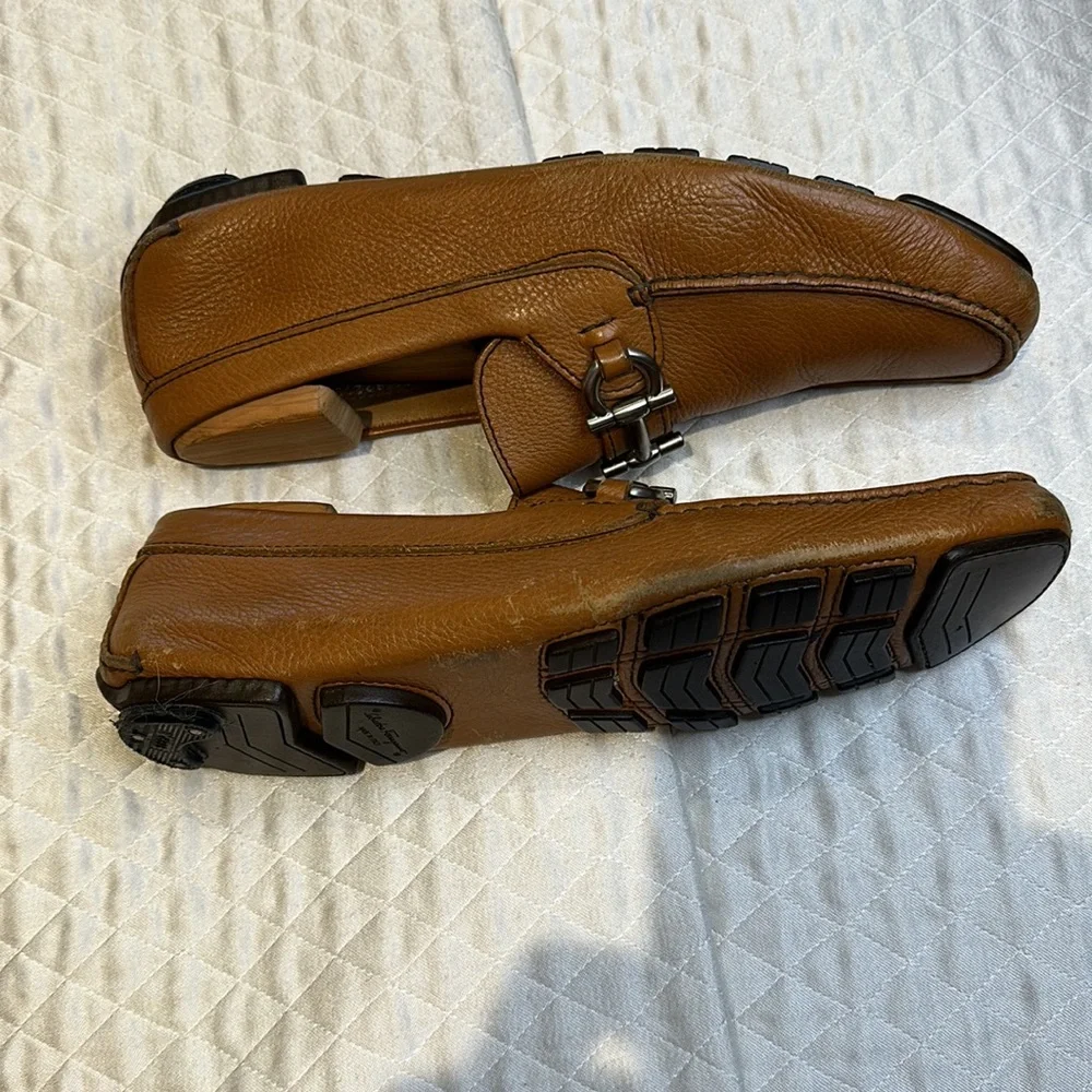 Salvatore Ferragamo Men's Leather Bit Loafers in Cognac Brown